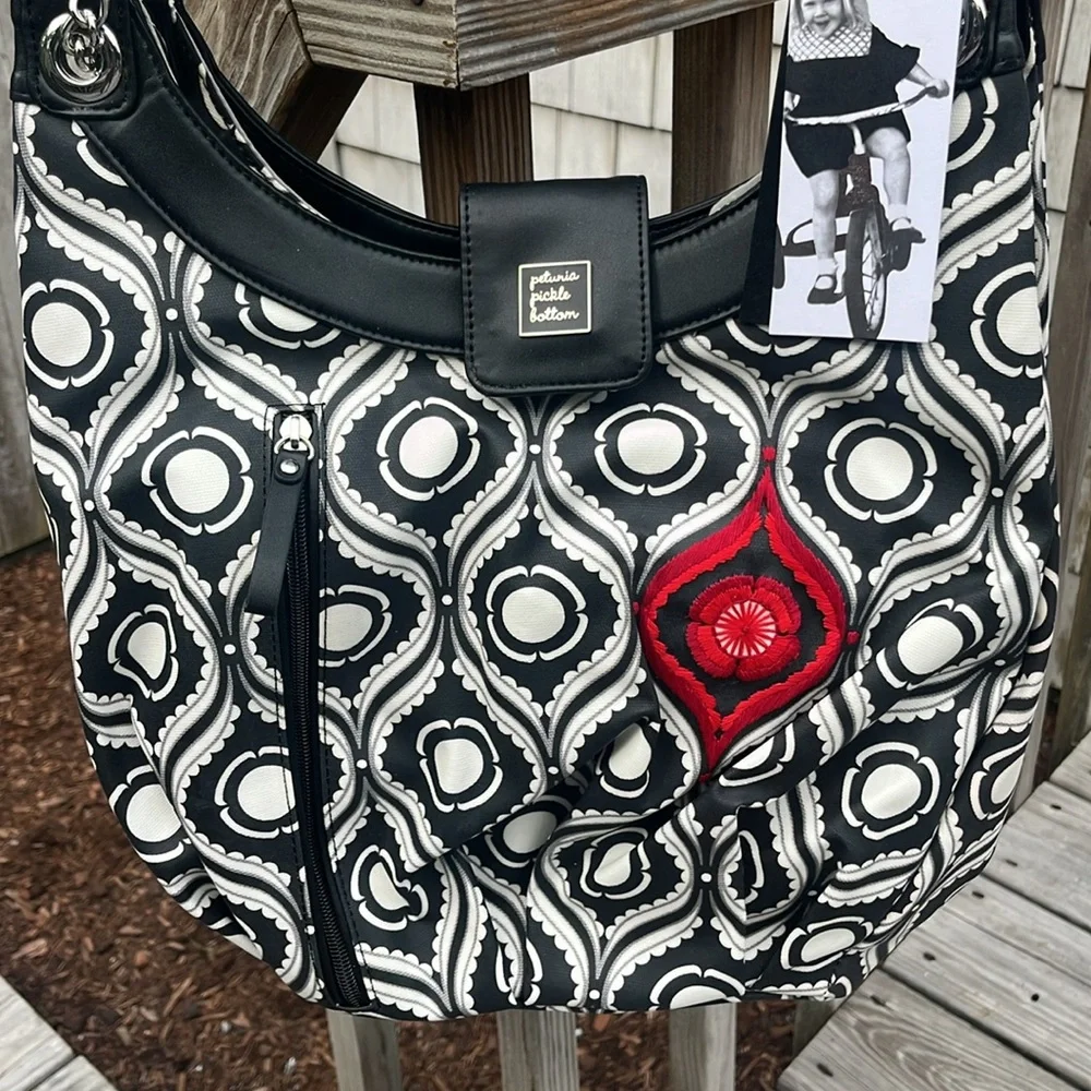 Petunia Pickle Bottom Evening in Islington Hideaway Hobo Diaper Bag,NWT